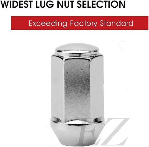 Ezaccessory Chrome Lug Nuts Bulge Acorn 7/16 "حجم الخيط (حزمة 20) in Kuwait