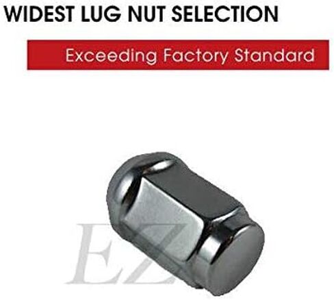 Ezaccessory Chrome Lug Nuts Bulge Acorn 7/16 "حجم الخيط (حزمة 20) in Kuwait