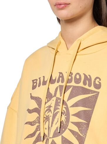 Billabong Women's Logo Cropped Hoodie Fleece Sweatshirt in Saudi Arabia