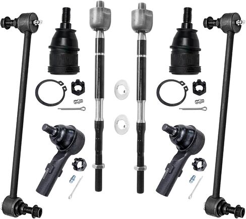 Detroit Axle - 8pc Front Suspension Kit for 2011-2017 Honda Odyssey, 2 Sway Bar End Links 2 Lower Ball Joints 4 Inner and Outer Tie Rod End Links 2012 2013 2014 2015 2016 Replacement in Saudi Arabia