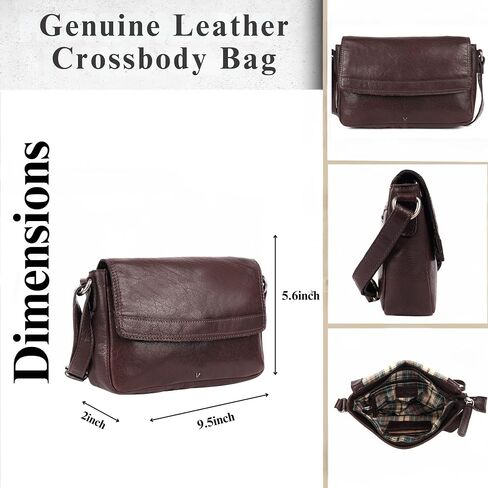 Genuine Leather Crossbody Sling Bag for Women - Trendy Casual Bag with Adjustable Strap in Saudi Arabia