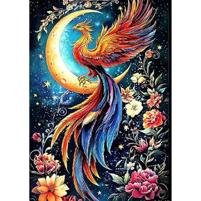 Diamond Art Kits for Adults Birds Flowers, 5D Diamond Painting Kits for Beginners DIY Full Drill Diamonds Painting Pictures, Diamond Gem Art Painting DIY Crafts Kit for Home Wall Decor 12x16inch in Kuwait