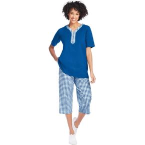 Woman Within Plus Size 2-Piece Tunic Capri Set in Kuwait
