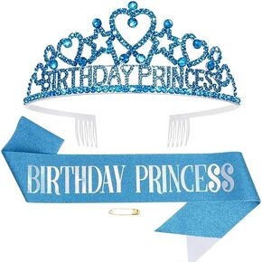 Cieher Birthday Sash and Crown Set - Pink - 1 Count - 1 Set - 2 قطع - نساء وفتيات - فتيات - أنثى - تسعير - ملحق - حفلات أعياد الميلاد in Saudi Arabia
