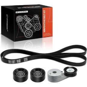 A-Premium Engine Serpentine Belt Drive Kit مع توتر بكرة متدنية متوافقة مع Chevy ، Olds. & بونتياك مركبات-Malibu 97-00 ، Alero 99-01 ، Cutlass 97-99 ، Grand AM 99-01-OHV V6 3.1L 3.4L in Saudi Arabia