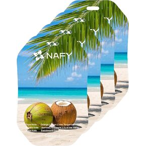 Nafy Air طالب السيارة معطر الهواء 4 حزمة. يوفر بطاقة Hanging رائحة طويلة الأمد للسيارات أو المنزل - ملفوف بشكل فردي (كولونيا) in Kuwait