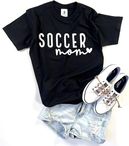 Game Day Shirts Women Soccer Mom Baseball Football Graphic Tee Cotton Short Sleeve Gift Sports Mothers T-Shirt in Saudi Arabia
