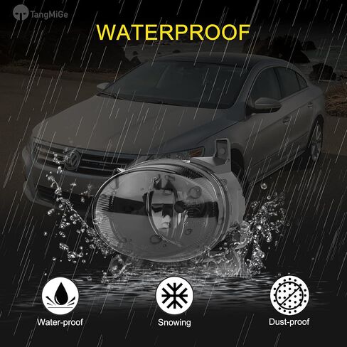 TangMiGe Fog Lights Compatible with Audi A4 A5 A6 Q3 S5 S6 Allroad (Quattro Avant Wagon Cabriolet Convertible Sport Sedan Premium Plus Prestige Sport Utility Coupe), Volkswagen VW CC, 2008-2018, Smoke in Saudi Arabia
