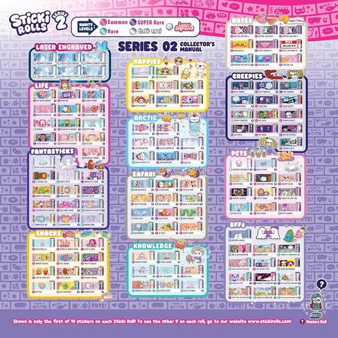 عصابات sticki sticki - سوار ملصق قابل للارتداء ومشاركة | يشمل 70 ملصقات صغيرة | 2 الغموض تكشف sticki لفات | أكثر من 1000 تصميم ملصق لاكتشاف وجمع! (سلسلة 1 أصفر) in Kuwait