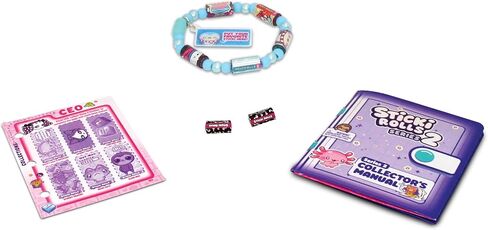 عصابات sticki sticki - سوار ملصق قابل للارتداء ومشاركة | يشمل 70 ملصقات صغيرة | 2 الغموض تكشف sticki لفات | أكثر من 1000 تصميم ملصق لاكتشاف وجمع! (سلسلة 1 أصفر) in Kuwait