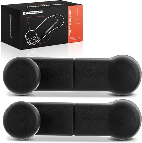 A-Premium 2 Pcs Window Crank Handles Compatible with Ford F-150 Heritage, F-250/F-350/F-450/F-550 Super Duty, E-150, E-250, Ranger & Lincoln Mark LT & Mazda B2300, Textured Black, Left and Right Side in Saudi Arabia