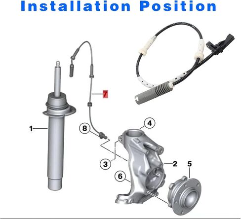 ABS Wheel Speed Sensor, Front Left and Right Anti-Lock Brake Speed Sensor Replacement, OEM 34526870075 34526760424 34526785020, Compatible with 128i 323i 325i 328i in Saudi Arabia