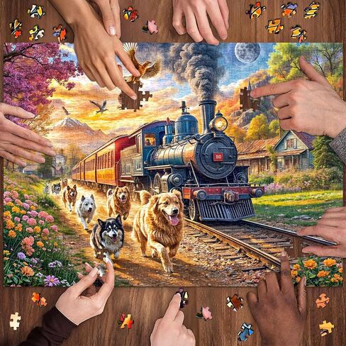Jigsaw Puzzles for Adults 1000 Pieces, Interlock Perfectly Letter on Back No Dust, 1:1 Poster, Home Decor Birthday Party Gift Toy for Men Women Elders Seniors (The Streets of Autumn) in Kuwait