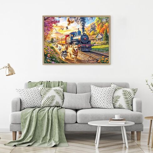 Jigsaw Puzzles for Adults 1000 Pieces, Interlock Perfectly Letter on Back No Dust, 1:1 Poster, Home Decor Birthday Party Gift Toy for Men Women Elders Seniors (The Streets of Autumn) in Kuwait