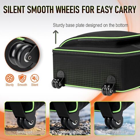 SNIGJAT DJ Controller Case for DDJ-FLX10/ 1000/ REV7/ FLX6, Padded Large Capacity DJ Controller Bag with 12 Pockets for Laptop and Music Accessories, DJ Carrying Case with Adjustable Shoulder Strap in Kuwait