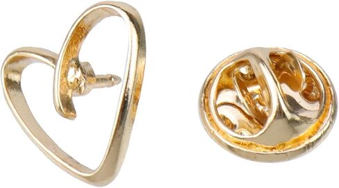 10Sets Heart Shape Modesty Pins Hardware Brooch Pins Decorative Dainty Pins for Scarf, Bag, Dress, Lapel, Gold and Silver in Saudi Arabia
