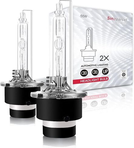 Sinoparcel D2S 6000K 55W Xenon HID Headlight Bulbs 66240 85122UB 66040 High Low Beam Replacement Lights - Pack of 2 in Saudi Arabia