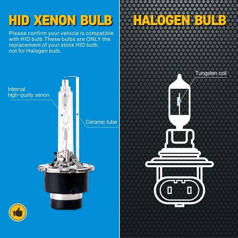 Sinoparcel D2S 6000K 55W Xenon HID Headlight Bulbs 66240 85122UB 66040 High Low Beam Replacement Lights - Pack of 2 in Saudi Arabia