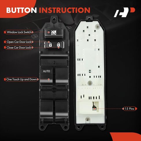 A-Premium Master Power Window Switch Compatible with Toyota Camry 2007-2009, Tacoma 2012-2015, Yaris 2007-2015, Front Left Driver Side, Replace# 8482006070, 8482006071 in Saudi Arabia