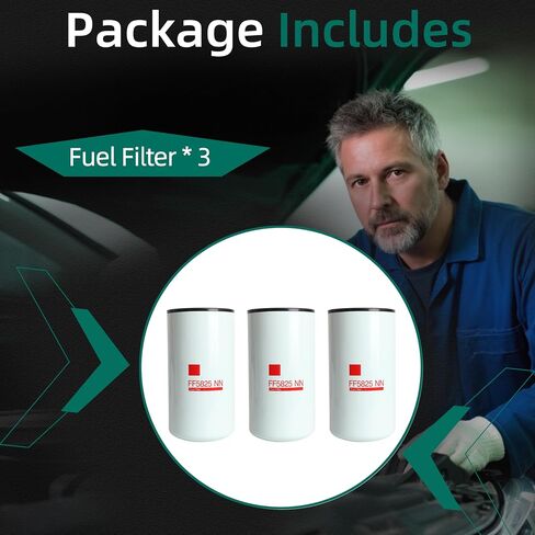 FF5825NN FULET FILTER (مجموعة من 3) ، تناسب Cummins ISX11.9 ISX15.0 QSX11.9 X15 محركات FITLINER FRIGHLINER ، OE FF5825NN 5599456 5365988 DBF6776 BF46129 WF10515 in Saudi Arabia