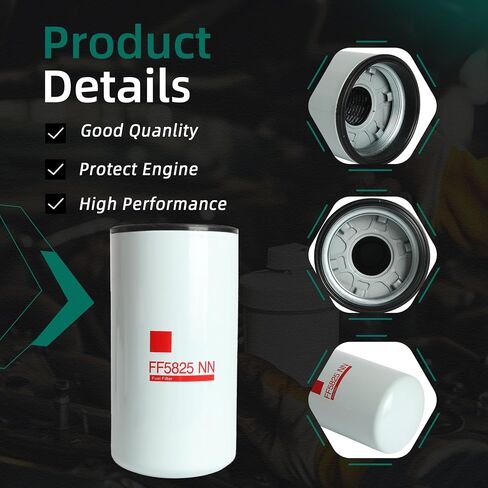 FF5825NN FULET FILTER (مجموعة من 3) ، تناسب Cummins ISX11.9 ISX15.0 QSX11.9 X15 محركات FITLINER FRIGHLINER ، OE FF5825NN 5599456 5365988 DBF6776 BF46129 WF10515 in Saudi Arabia