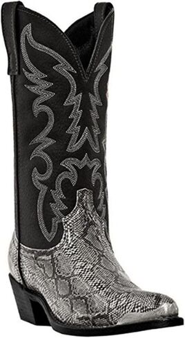 Admlzqqq Men Western Boot Print Toe Boots Casual Boots Mid Calf in Kuwait