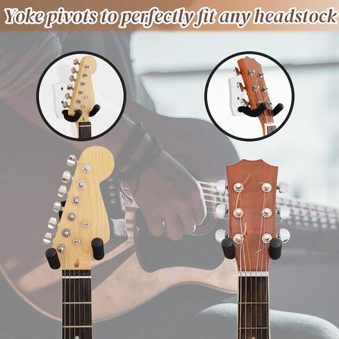 Guitar Wall Mount 3 Pack, Black Metal Guitar Hanger, V-Shaped Guitar Wall Hangers Mount, Guitar Holder Hook Stand Wall for Acoustic, Electric Guitar, Banjo, Bass, for Guitar Player Men Boy in Kuwait