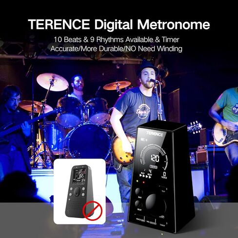 Mechanical Metronomes for Piano Guitar Drum Violin and Other Musical Instruments with Loud Sound and Accurate Beat Multiple Beat Modes for Beginners(Walnut Color) in Kuwait