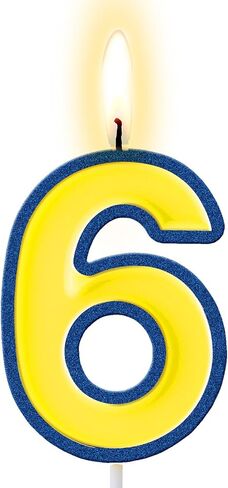 MTLEE Birthday Number Candles Cartoon Yellow and Blue Birthday Cake Candle for Cartoon Animated Birthday Decoration Cartoon Party Supplies(7) in Saudi Arabia
