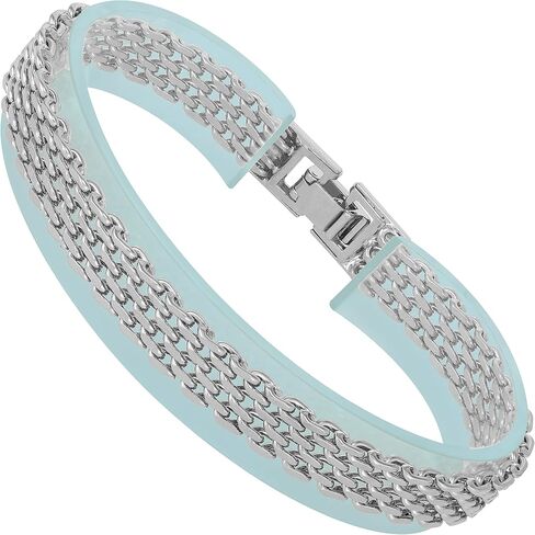 LIFETIME JEWELRY 8.5mm Designer Mesh Ladies Bracelet 24k Real Gold Plated for Women in Saudi Arabia