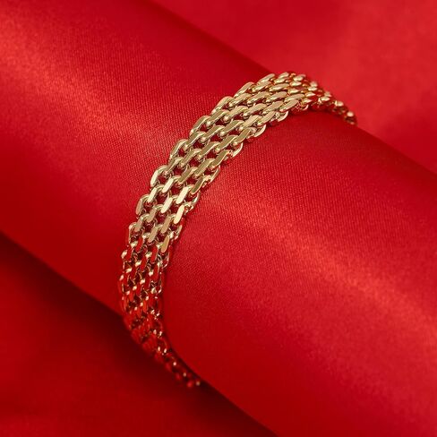 LIFETIME JEWELRY 8.5mm Designer Mesh Ladies Bracelet 24k Real Gold Plated for Women in Saudi Arabia