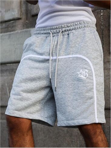 Men's Y2K Drippy Sweat Shorts Graphic Striped Baggy Track Shorts Casual Gym Jogger Sport Workout Streetwear in Saudi Arabia