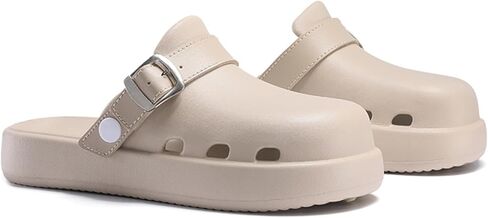 Casual Solid Color EVA Slides for Women All-Season Slip-On Round Toe Flats with Thick Sole Comfortable Lightweight Indoor/Outdoor Padded Slipper in Saudi Arabia