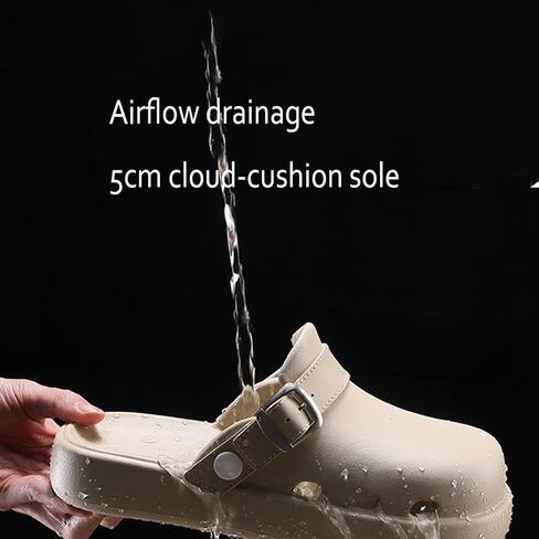 Casual Solid Color EVA Slides for Women All-Season Slip-On Round Toe Flats with Thick Sole Comfortable Lightweight Indoor/Outdoor Padded Slipper in Saudi Arabia