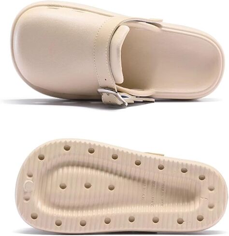 Casual Solid Color EVA Slides for Women All-Season Slip-On Round Toe Flats with Thick Sole Comfortable Lightweight Indoor/Outdoor Padded Slipper in Saudi Arabia