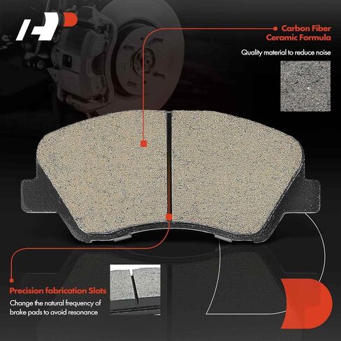 A-Premium Front Ceramic Disc Brake Pads Set Compatible with Select Hyundai and Kia Models - Accent, Rio 2012-2017, with Hardware, 4 Pcs in Saudi Arabia