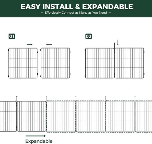 FXW MiniPaws Dog Playpen, Indoor, Yard & RV Camping, 20" H, 8 Panels in Saudi Arabia