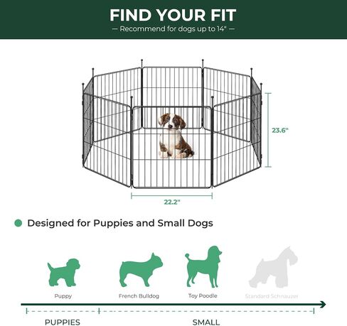 FXW MiniPaws Dog Playpen, Indoor, Yard & RV Camping, 20" H, 8 Panels in Saudi Arabia