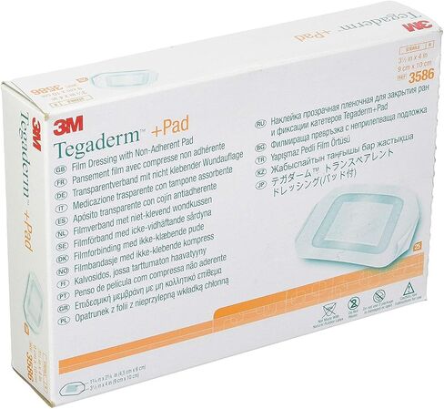 3M Tegaderm +Pad Movie خلع الملابس مع وسادة غير متزايدة ، وخلع معقم مع حاجز البكتيريا المقاومة للواكب ووسادة ماصة ، 3.5 "× 4" in Saudi Arabia