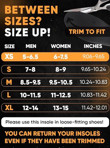 (2025) Premium High Arch Insoles for Ultimate Support - Plantar Fasciitis - Comfort for Foot Pain Relief - Anti-Fatigue - Orthotic Shoe Sole Inserts Men Women Standing All Day (Black, L) in Saudi Arabia
