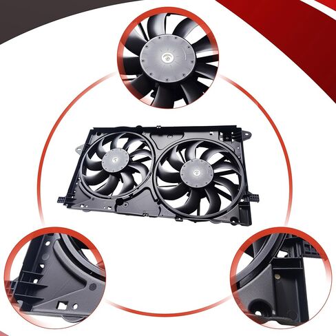 مروحة تبريد Partsflow Chaiator للفريق 2010-2017 Buick Lacrosse لعام 2010 Buick Allure لعام 2011-2017 Buick Rega لعام 2013-2014 شيفروليه ماليبو لعام 2013-2018 كاديلاك XTS لعام 2014-2017 شيفروليه إمبالا in Kuwait