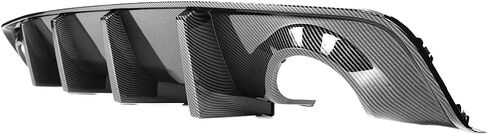 IKON MOTORSPORTS, Rear Diffuser Compatible with 2020-2023 Dodge Charger Widebody, IKON Style Rear Bumper Lip with 4 Fins Gloss Black PP in Saudi Arabia