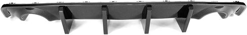 IKON MOTORSPORTS, Rear Diffuser Compatible with 2020-2023 Dodge Charger Widebody, IKON Style Rear Bumper Lip with 4 Fins Gloss Black PP in Saudi Arabia