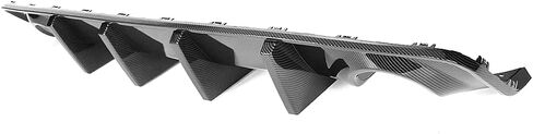IKON MOTORSPORTS, Rear Diffuser Compatible with 2020-2023 Dodge Charger Widebody, IKON Style Rear Bumper Lip with 4 Fins Gloss Black PP in Saudi Arabia