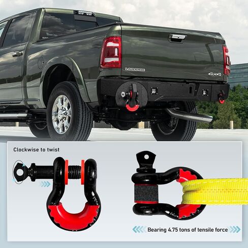 GNG Front and Rear Bumper Compatible with 2019 2020 2021 2022 2023 2024 RAM 2500/3500 w/Winch Plate & 264w Light bar &D-Rings,Textured Powder Coat in Kuwait