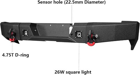 GNG Front and Rear Bumper Compatible with 2019 2020 2021 2022 2023 2024 RAM 2500/3500 w/Winch Plate & 264w Light bar &D-Rings,Textured Powder Coat in Kuwait