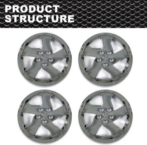 Crodessign 16 بوصة غطاء عجلة Hubcap 4pcs متوافق مع 2010-2011 Toyota Prius 570-61167 61167 in Saudi Arabia