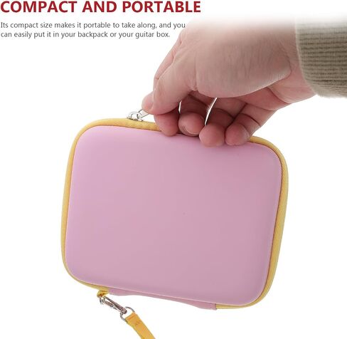 Vaguelly Guitar Pick Bag Guitar Pick Case Guitar Plectrum Holder Instrument Accessory Storage Container Portable Plectrums Storage Holder Electric Guitar Pink Zipper Bag in Saudi Arabia