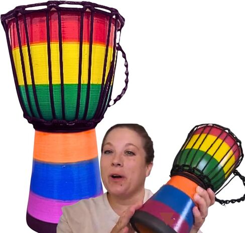 Drum Djembe عبارة عن طبلة أفريقية مغطاة بجلد الماعز، يتم العزف عليها بواسطة الأيدي على طراز غرب أفريقيا جيمبي لدائرة الطبول والمزيد (9x20) in Kuwait