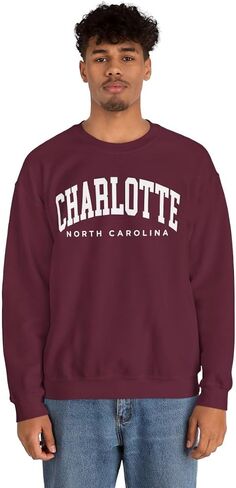 Charlotte North Carolina Adult Unisex Crewneck Sweatshirt in Kuwait
